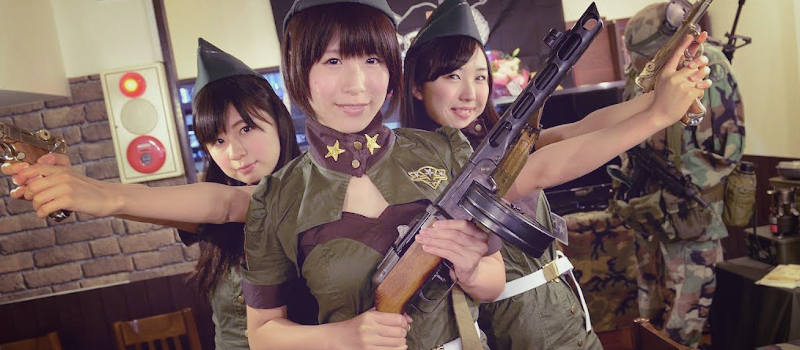 thème airsoft - guerre d'Indochine opération Dien Bien Phu ne répond plus - serveuses bar airsoft japon