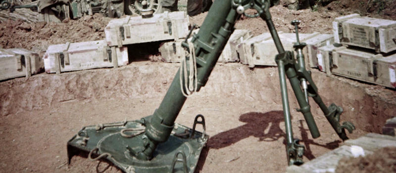 thème airsoft - guerre d'Indochine opération Dien Bien Phu ne répond plus - mortier de 120mm en position à dien bien phu