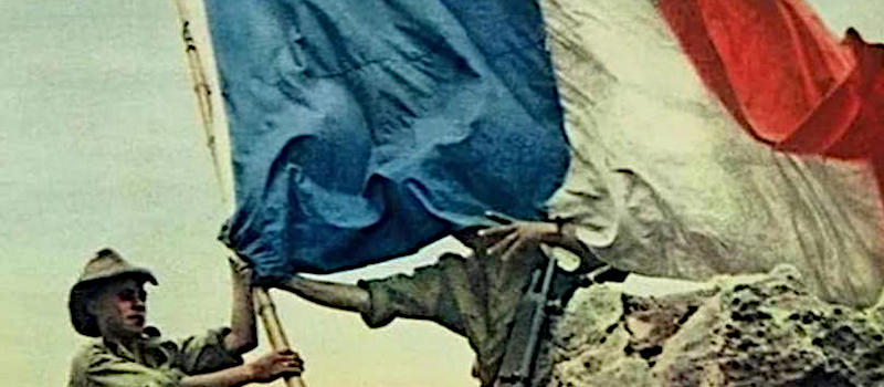 thème airsoft - guerre d'Indochine opération Dien Bien Phu ne répond plus - drapeau français