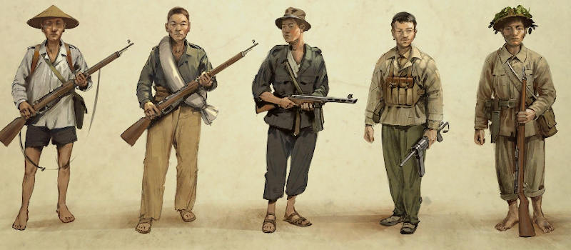 thème airsoft - guerre d'Indochine opération Dien Bien Phu ne répond plus - dress code vietminh
